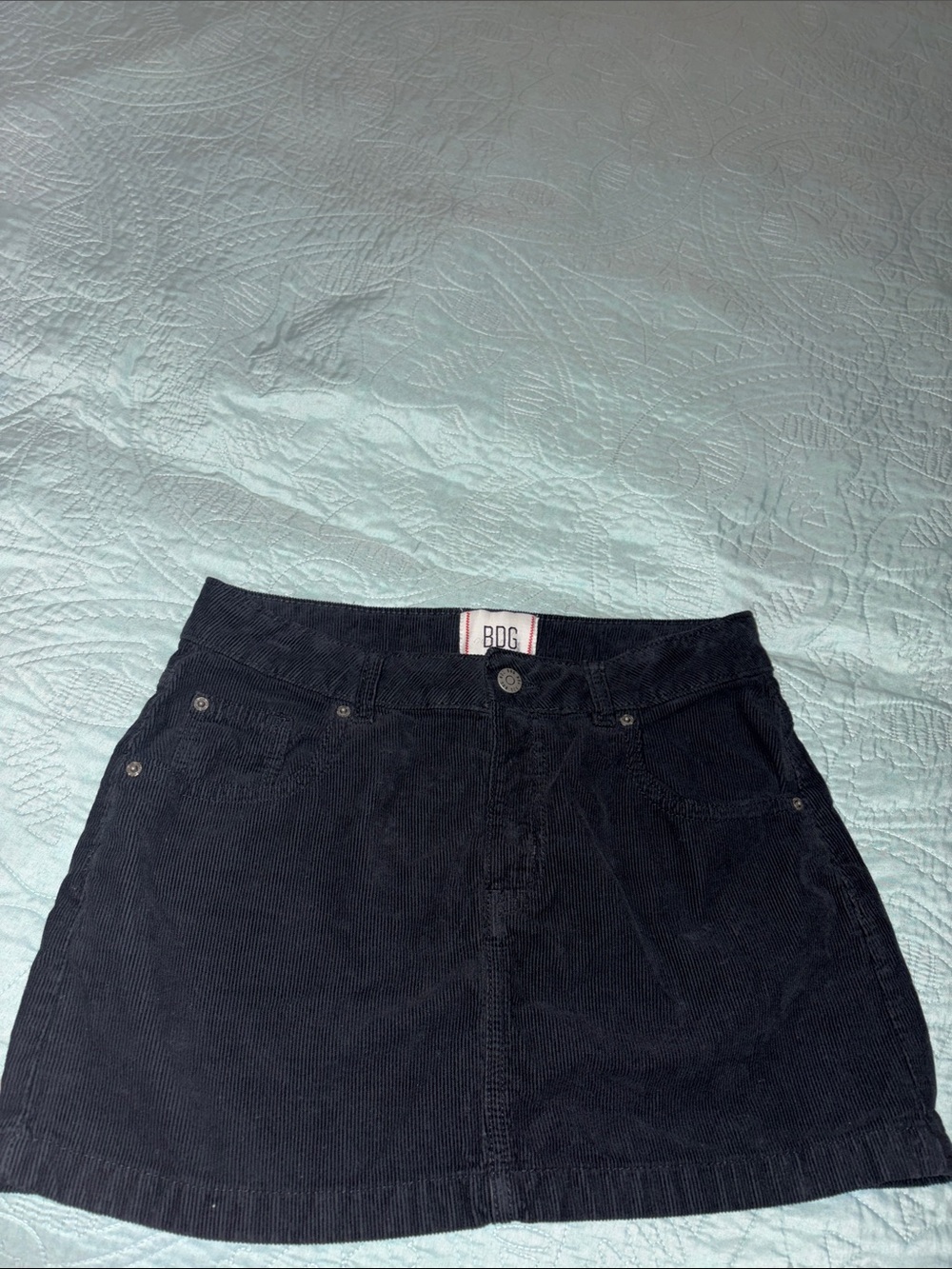 Urban Outfitters BDG Black Corduroy Mini Skirt